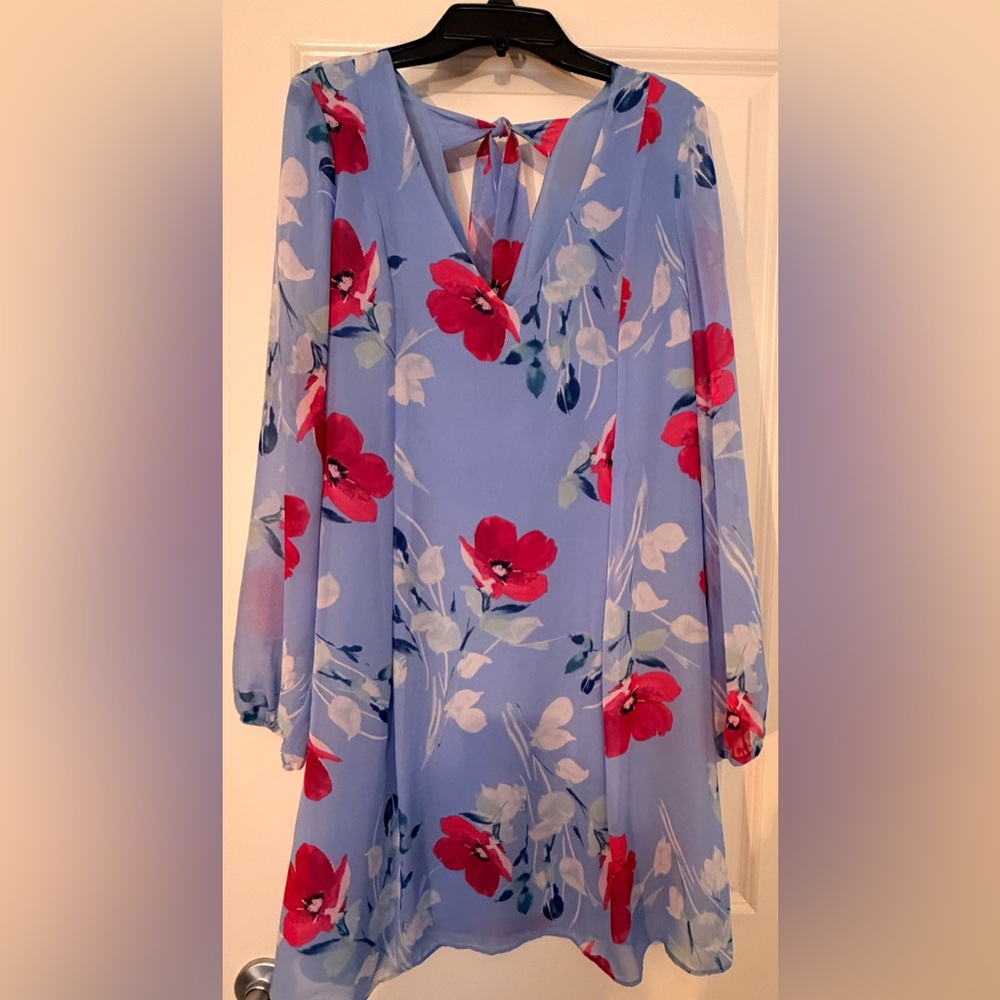 INC International Concepts Floral Dress - Blue and Red